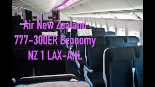 TRIPREPORT  Air New Zealand 777300ER NZ 1 LAXAKL  ECONOMY [upl. by Inaliak]