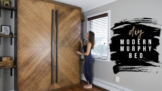 DIY MODERN MURPHY BED  MAKING A FOLD DOWN BED [upl. by Blondie969]