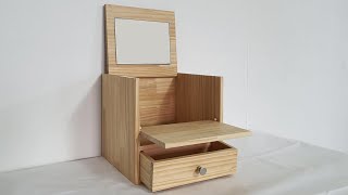 원목 수납함 만들기 화장품정리함 wood organizer [upl. by Annyrb]