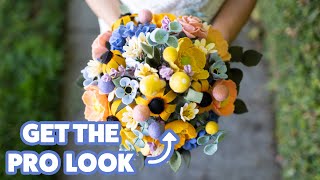 How to Arrange a Felt Flower Bouquet  Felt Flower Arranging for Beginners [upl. by Hulburt865]