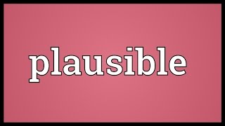 Plausible Meaning [upl. by Ditter]