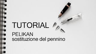 Tutorial Pelikan stilografica sostituzione del pennino [upl. by Gelasias251]