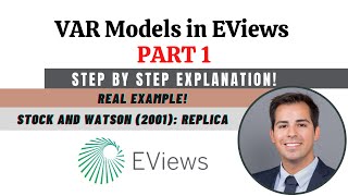 How to estimate and interpret VAR models in Eviews  Vector Autoregression model [upl. by Millard]