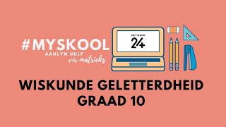 MySkool Gr 10 Wiskundige Geletterdheid Les 1 [upl. by Naol]