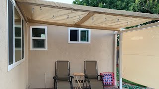 DIY Easy Backyard shade canopy under 50   Pergola diy [upl. by Modesta]