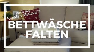 Falten nach KonMariMethode™  Spannbettlaken falten [upl. by Neilson56]