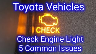 Toyota Corolla Check Engine Light 5 Common Issues [upl. by Yetak]