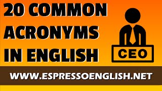 20 Common Acronyms in English [upl. by Dodi]