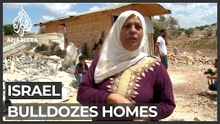 Israel begins bulldozing villagers homes in West Bank [upl. by Ahsitan]