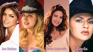 Ana Barbara Alicia villarreal Selena  Zayda Priscila  MUJERES GRUPERAS REINAS GRUPERAS 90 [upl. by Akemit]