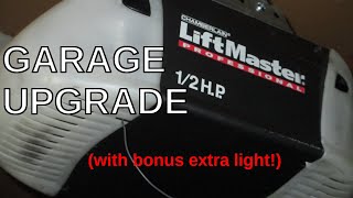 LiftMaster Garage Door Opener Install  DIY Garage Upgrade [upl. by Idnil]