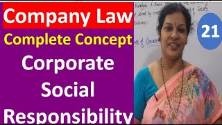 21 quotComplete Concept Of Corporate Social Responsibilityquot  Company Law [upl. by Ahsuoj167]