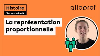 La représentation proportionnelle  Histoire  Alloprof [upl. by Philips369]