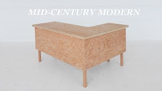 How To Build an LShaped Executive Desk  DIY Woodworking [upl. by Brentt]