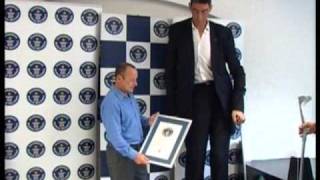 World Tallest Man visits the Guinness World Records office [upl. by Gisser]