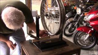 Truing a Motorcycle Wheel [upl. by Alahcim]