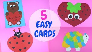 Easy Kids Valentines Day Card Craft  Paper Crafts for Kids [upl. by Mohr118]