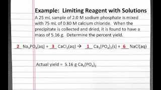 CHEMISTRY 101 Limiting Reagent with Solutions [upl. by Kenta]