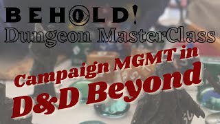 Tips for Campaign Management in DampD Beyond  Dungeon MasterClass [upl. by Prisilla732]