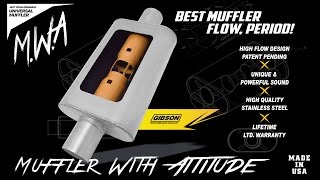 Gibson Exhaust MWA Super Flow Universal Muffler Sound Clip [upl. by Yboc]