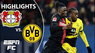 Bayer Leverkusen vs Borussia Dortmund  Bundesliga Highlights  ESPN FC [upl. by Wilburt]