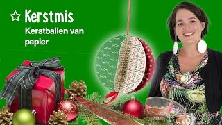 Kerstballen van papier knutselen  Team Talento [upl. by Artemahs]