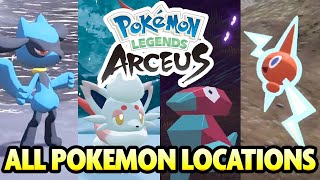 EVERY POKEMON LOCATION in POKEMON LEGENDS ARCEUS All Rare Pokemon [upl. by Orpah708]