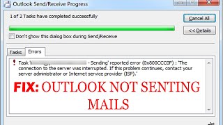 Fix Outlook sending Reported Error 0x800CCC0F  THE knowledge hub [upl. by Elbart]