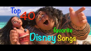 Top 40 Disney Songs [upl. by Ahsitram]