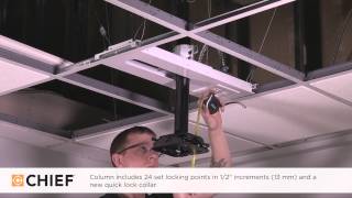 Suspended Ceiling Projector Mount System  Chief SYSAU Product Preview [upl. by Monney]