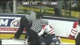 Canada USA womens hockey fight [upl. by Lateehs]