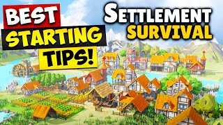 Settlement Survival  BEST STARTING TIPS [upl. by Pollux]