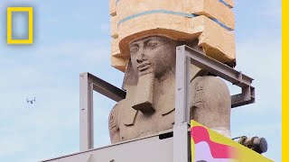 Giant Ramses II Statue Moved to Grand Egyptian Museum  National Geographic [upl. by Dajma]