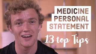 How to write a Medicine Personal Statement  13 tips [upl. by Kurys]