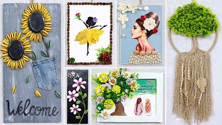 10 super easy Wall Hanging Craft Ideas with different Waste Material [upl. by Fenwick707]