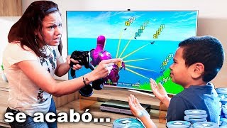 Niño Juega Fortnite Estando Castigado PILLADO [upl. by Ebocaj]