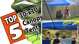 🌻 The Best 10x10 Canopy Tent 2019  5 Top Rated Small Canopy Shelter Tents On The Market Today [upl. by Adnilec]