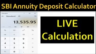 SBI Annuity Deposit Scheme Calculator for Monthly Pension Payout [upl. by Osrock]