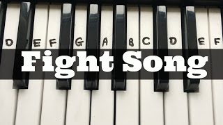 Fight Song  Rachel Platten  Easy Keyboard Tutorial With Notes Right Hand [upl. by Guillaume]