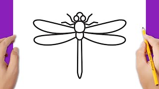 How to draw a dragonfly [upl. by Harding]