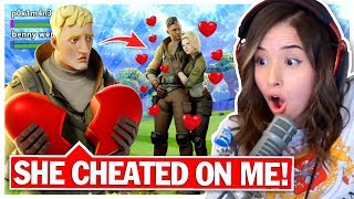 8 YR OLD gets CHEATED on by Fortnite Girlfriend Pokimane Random Duos [upl. by Woolley644]