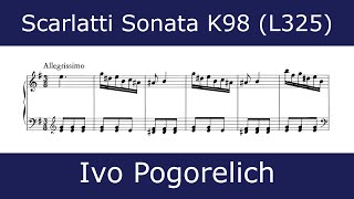 Domenico Scarlatti  Sonata in E minor K98 Ivo Pogorelich [upl. by Milan824]