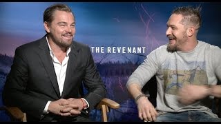 Leonardo DiCaprio and Tom Hardy interview for THE REVENANT [upl. by Anaicilef]