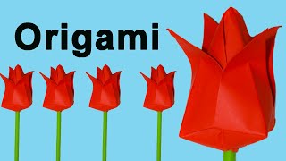 Como Hacer Flores De Papel Origami Fácil [upl. by Aoniak42]