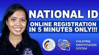 Philippine National ID – Online Registration in 5 MINUTES ONLY tutorial [upl. by Ahs]