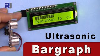 Display distance from Ultrasonic sensor as bargraph on LCD1602 LCD2004 using Arduino [upl. by Atnauqahs]