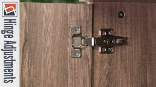 How to Adjust Cabinet Door Hinges  National Business Furniture [upl. by Nageek509]