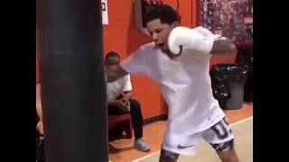 Gervonta Tank Davis Heavybag work Getting Ready For Abner Mares [upl. by Ahsienat]