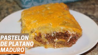 Pastelon de Platano Maduro  receta Dominicana Ros Emely [upl. by Attennaej]