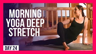 10 min Morning Yoga DEEP Stretch – Day 24 DEEP FULL BODY STRETCH [upl. by Ahsar]